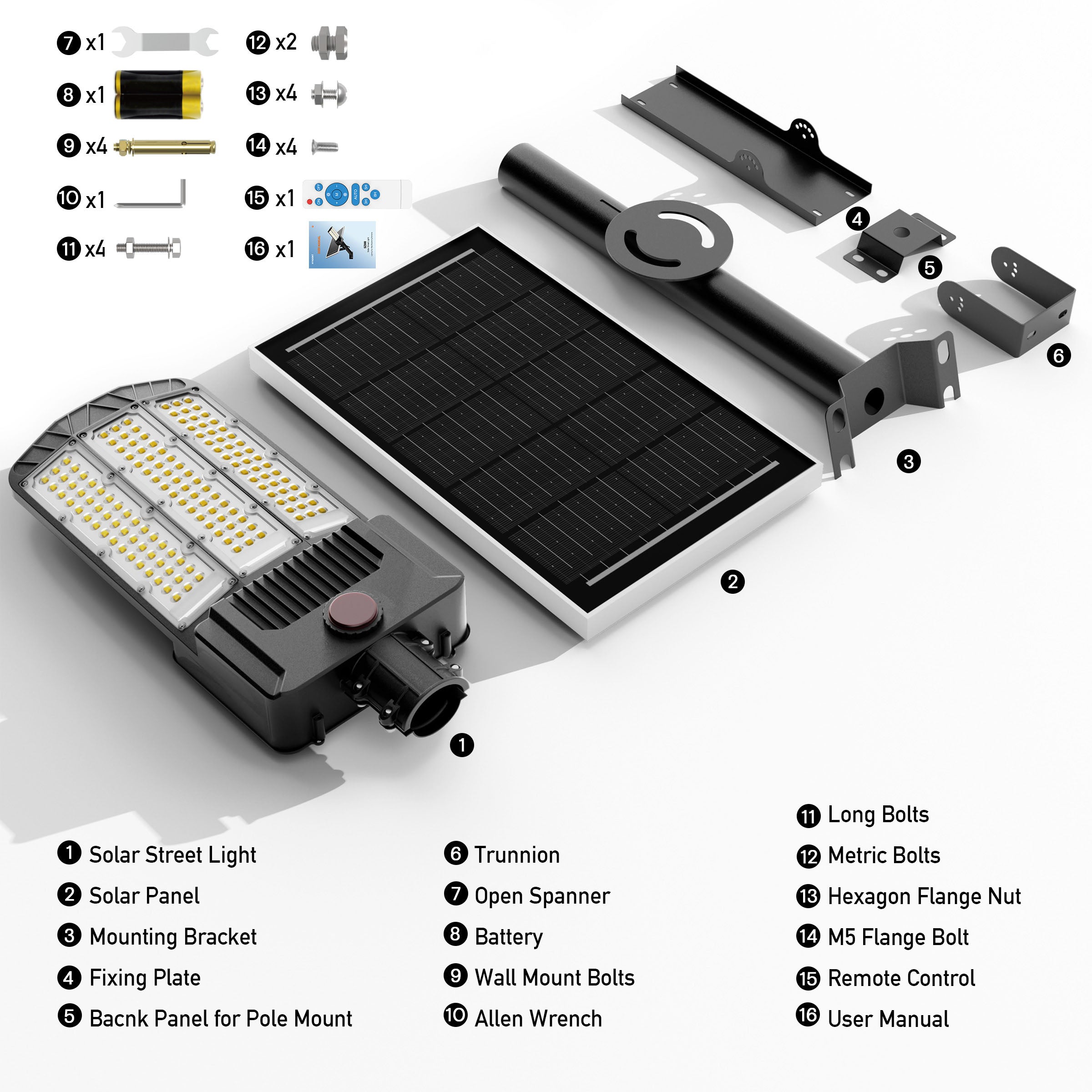 Hykoont SZ300 Commercial Solar Street Lights 400W 60000LM Special Offer