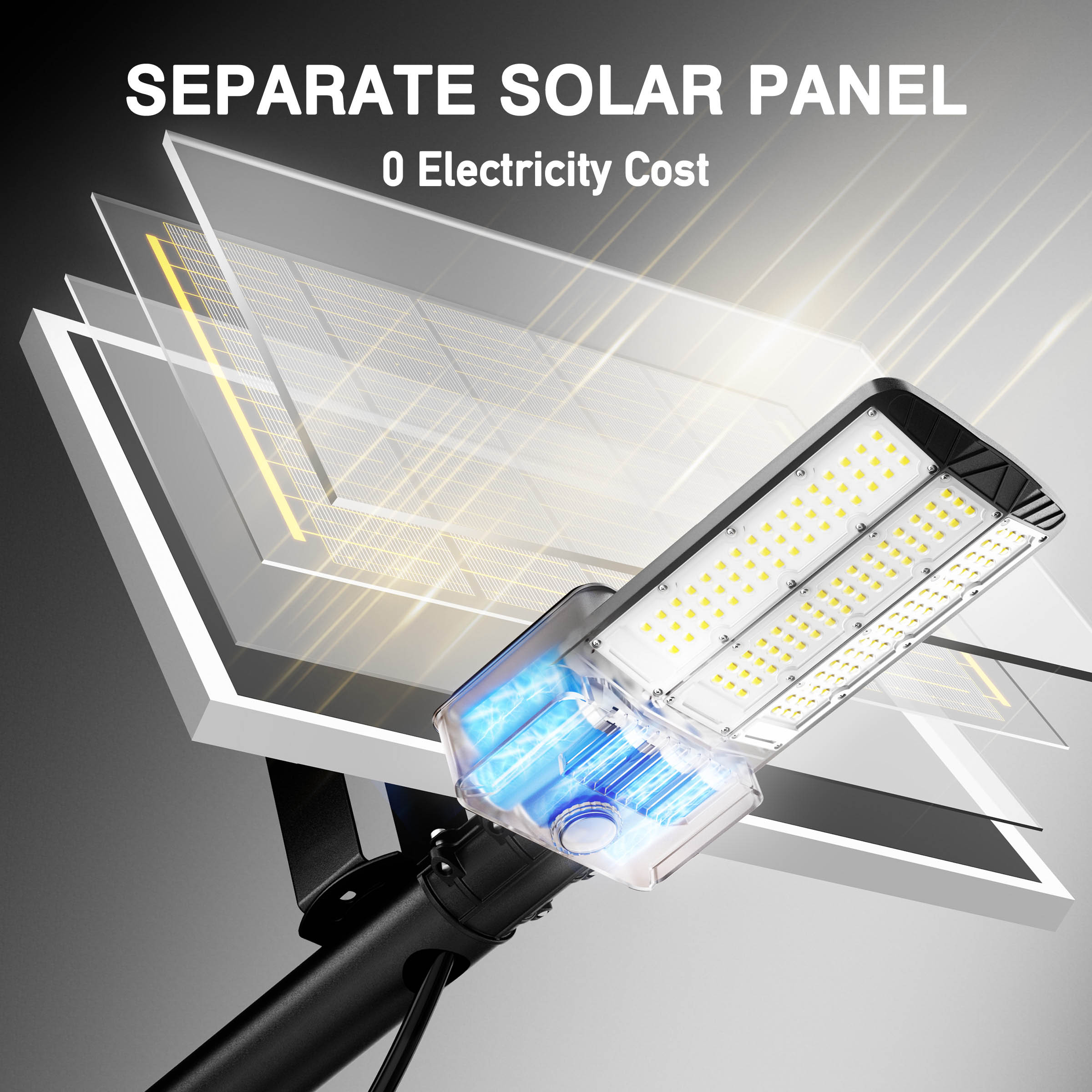 Hykoont SZ300 Commercial Solar Street Lights 400W 60000LM Special Offer