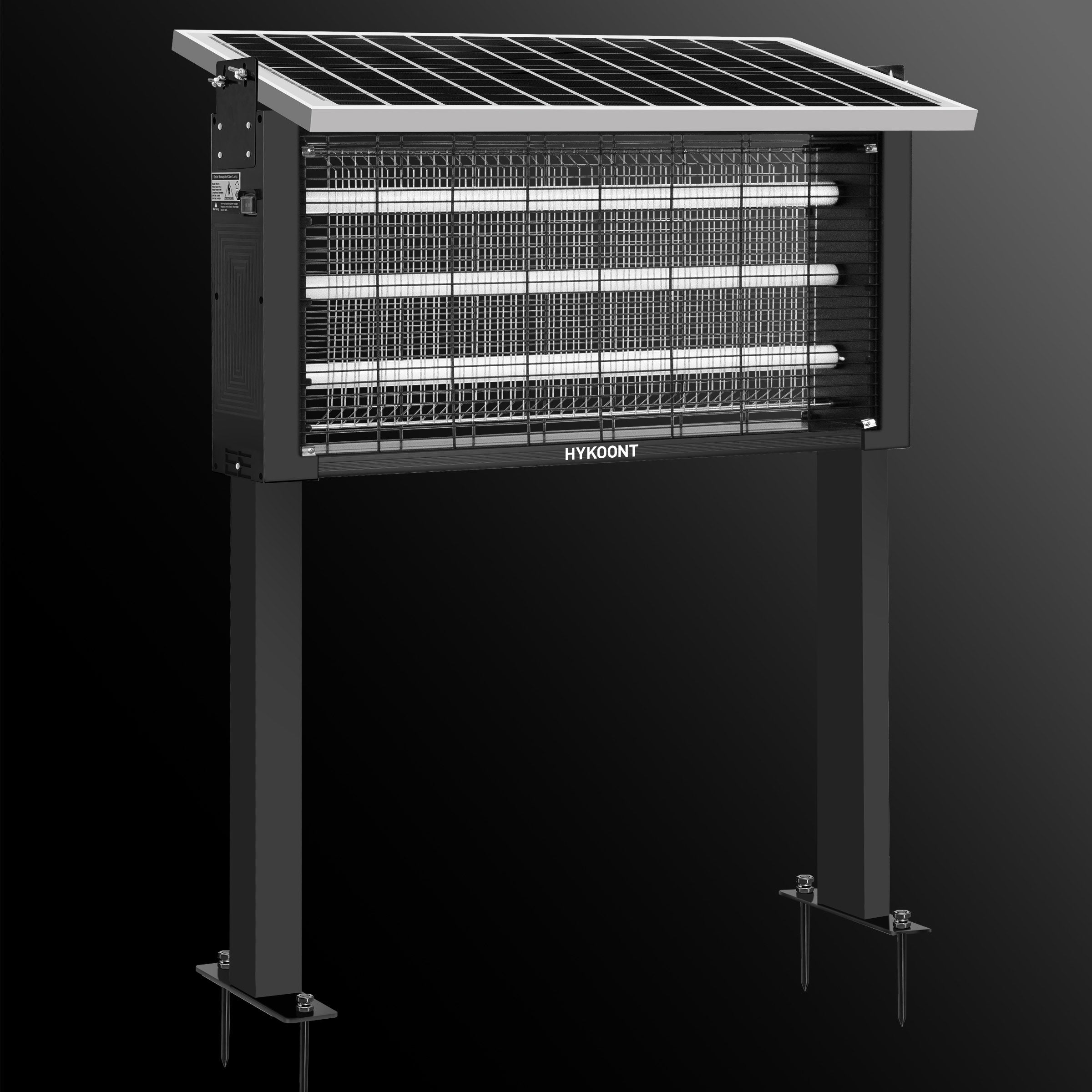 Hykoont 30W Solar LED Bug Zapper Light Pro Triple Tube Dusk-to-Dawn