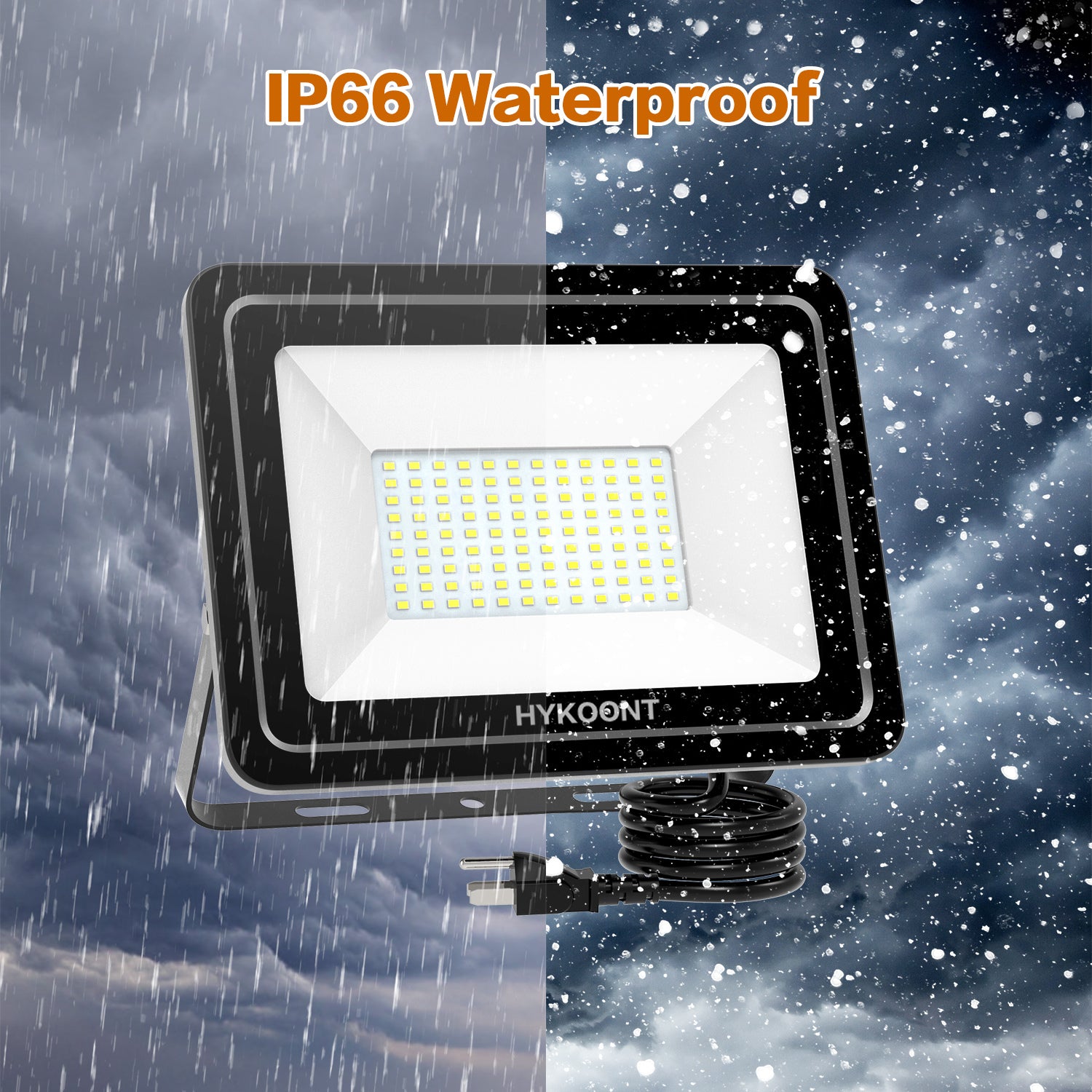 Hykoont ‎SMD100 3 Pack LED Flood Light 100W 8000LM Flood Lights Outdoor