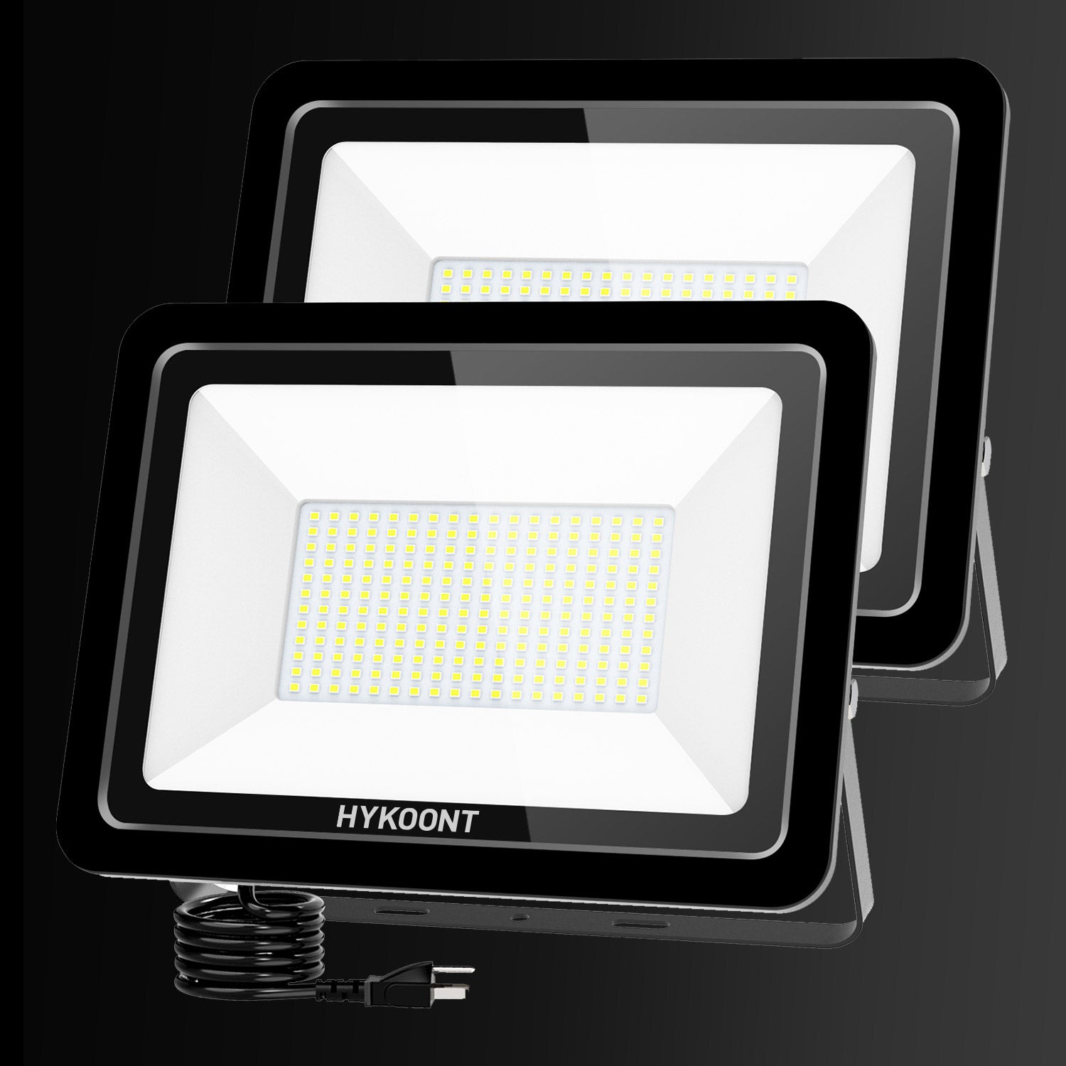 Hykoont SMD200 3 Pack LED Flood Light 200W 9500LM