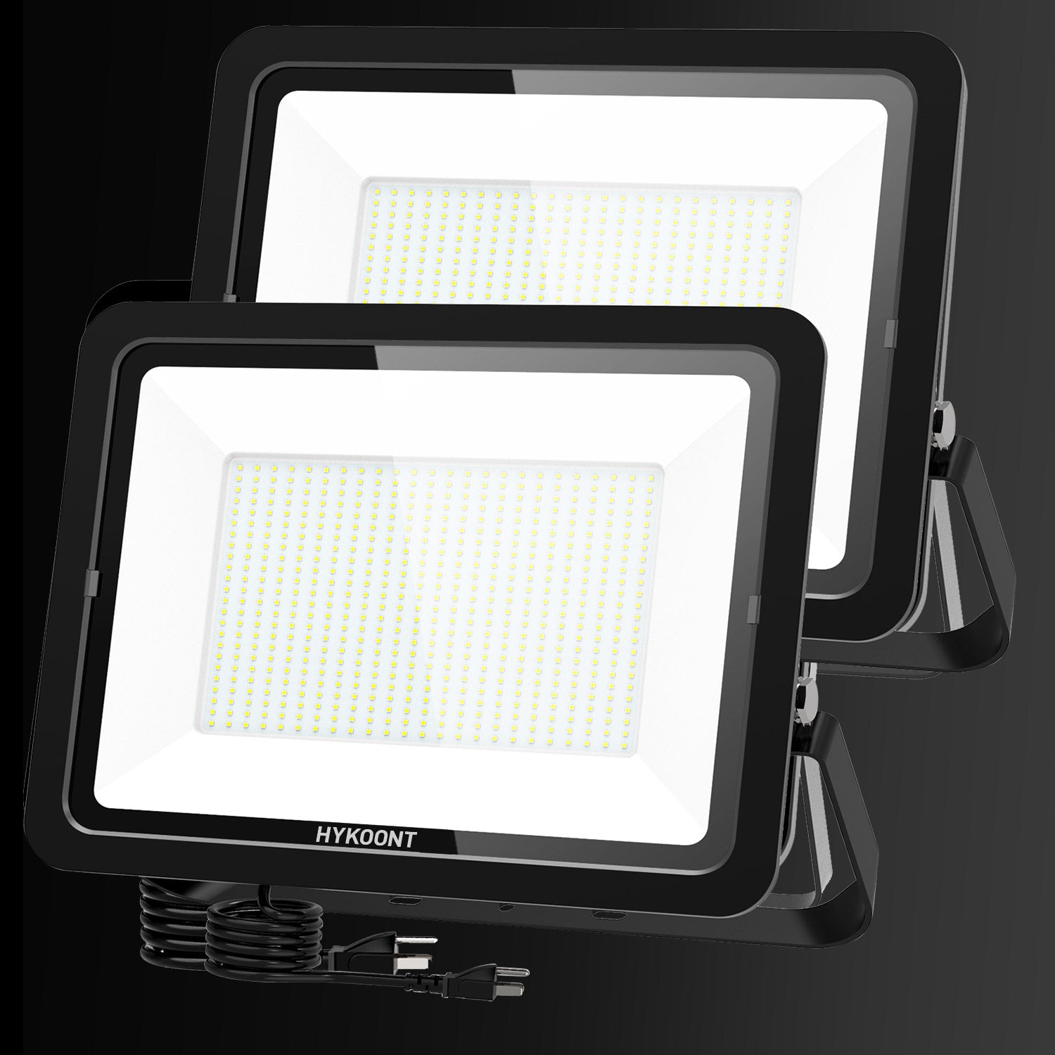 Hykoont LF165W-2 500W LED Flood Light Outdoor 50000 Lumens 2 Pack