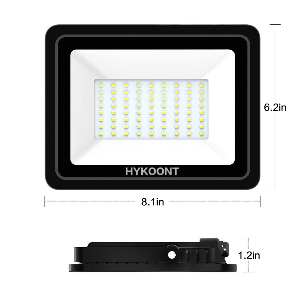 Hykoont SMD100 2 Pack 100W LED Flood Light