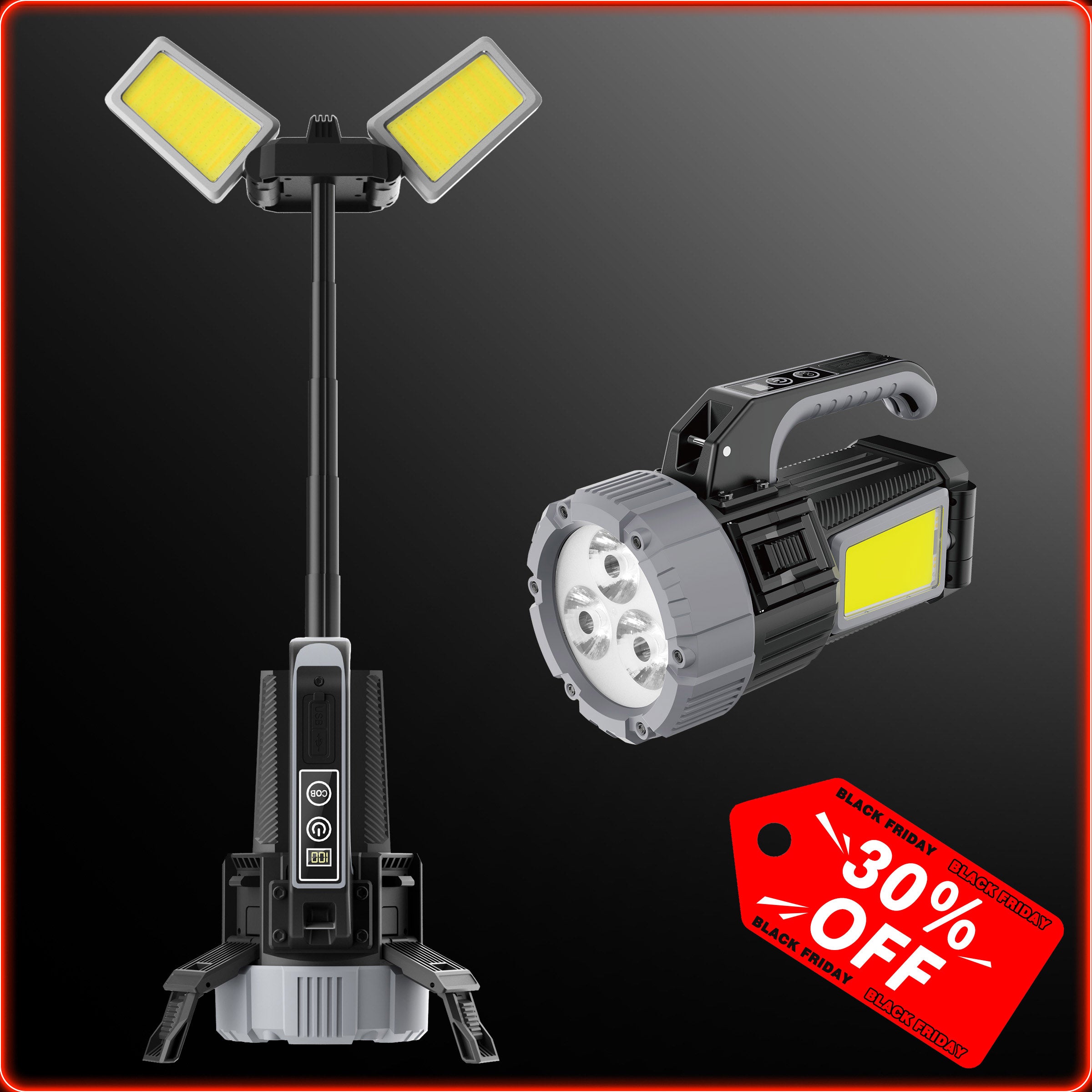 [BOGO] Hykoont LS018 Multi-Function 2 in 1 Flashlight Portable Extendable Adjustable Brightness CCT Bright