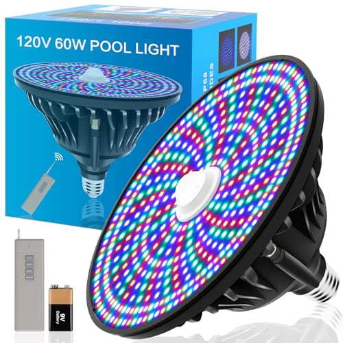 Hykoont LED Pool Light For Inground Pool 120V 60W